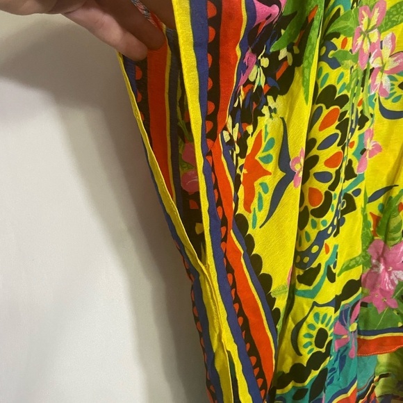 Nine West LIKE NEW tile botanical tropical print open front long line kimono - Picture 3 of 4